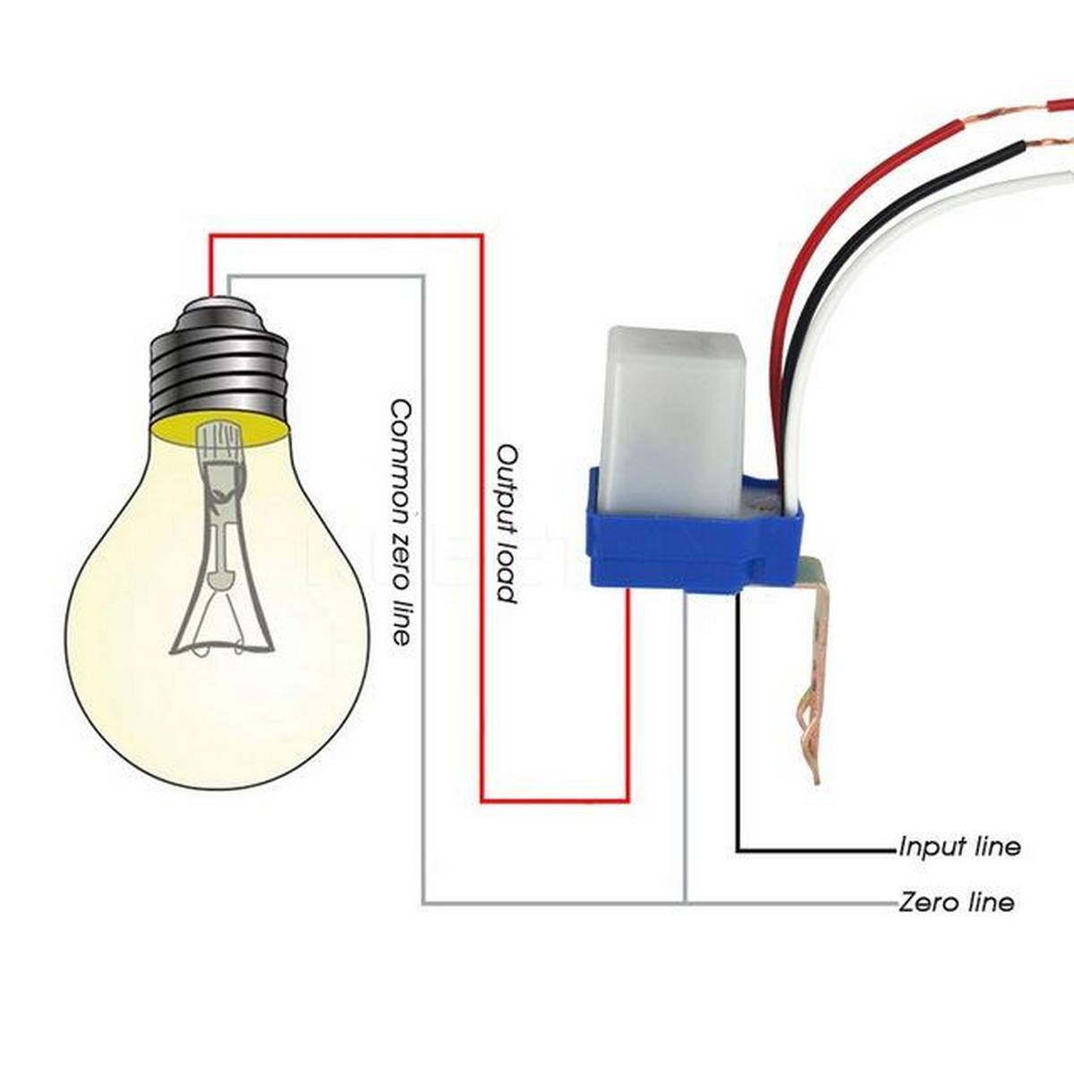 Automatic ON/OFF street Lights switch 220/vac 10 A 50/60 Hz photo cell
