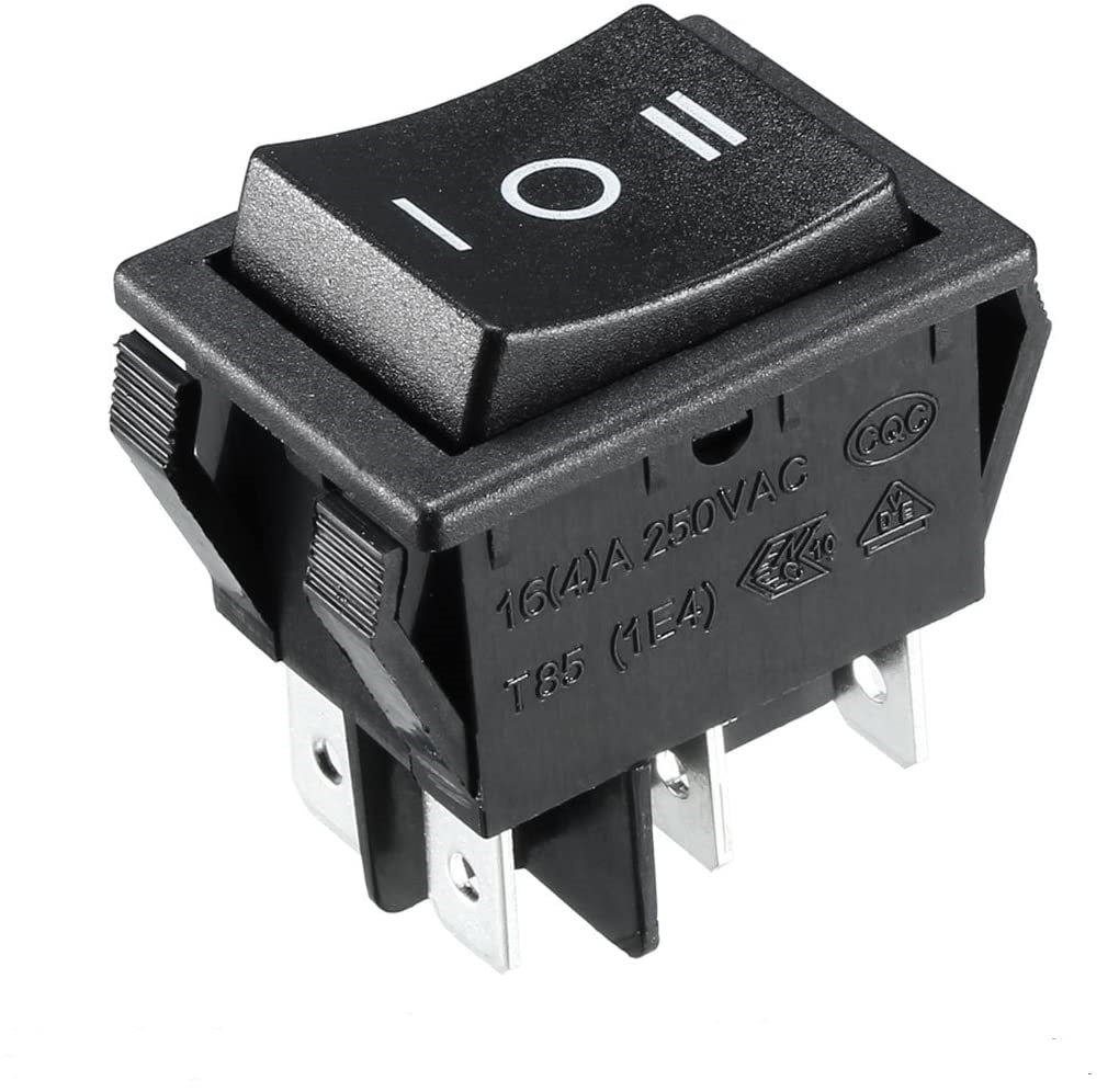 6 Pin 3 Position DPDT Rocker Switch ON OFF ON Power Button Switch