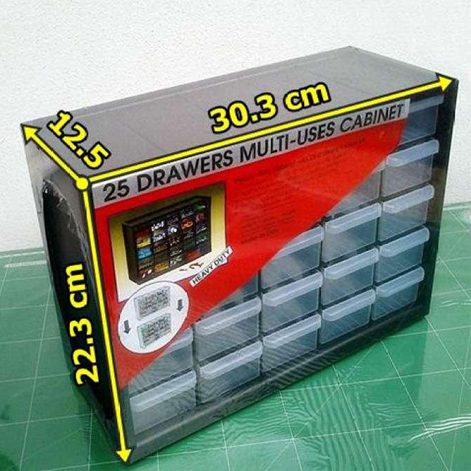 Cabinet 25 Plastic Drawer Box
