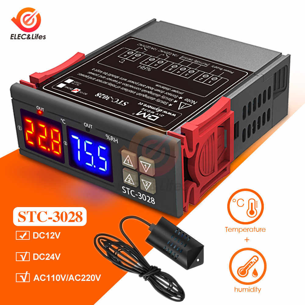 Digital Thermostat Temperature Humidity Control Thermometer Hygrometer 220V STC-3028 in Pakistan