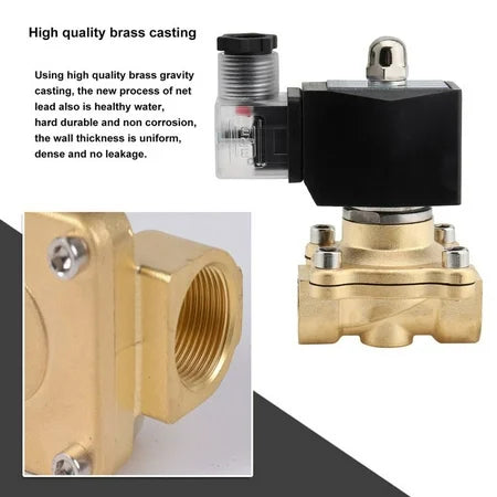 1.5 Inch 220V AC Brass Electric Solenoid Valve
